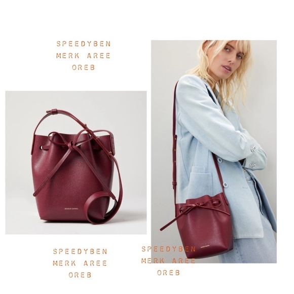 MANSUR GAVRIEL Mini Bucket Bag Burgundy Red - Picture 2 of 11
